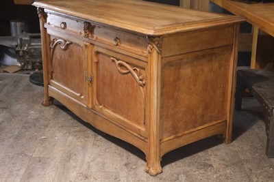 buffet art nouveau style Majorelle fin 19ieme en chene massif ancien